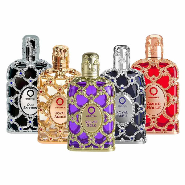 Orientica Coffret - Mini Oud Saffron + Mini Amber Rouge + Mini Royal Bleu + Mini Velvet Gold + Mini Royal Amser ÚNICO